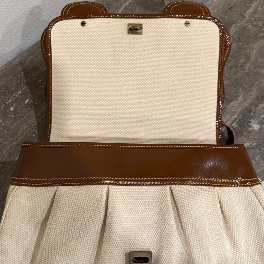 Vintage FENDI Bag with cotton fabric - excellent condition - Picture 9 of 13